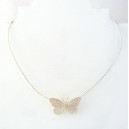 Collier Ras de Cou Argent "Papillon"