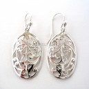 Boucles d'Oreilles Argent "Vitrail" plates