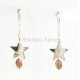 Boucles d'oreilles etoile argent et pierres fines "Constellation"