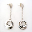 Boucles D'Oreilles Argent "Caracol pendant"