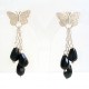 Boucles D'Oreilles Argent "Cocon Onyx"