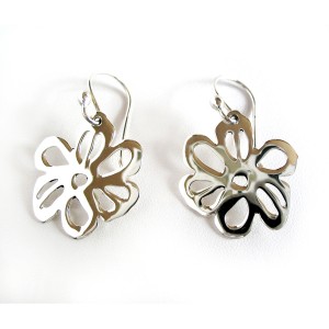 Boucles D'Oreilles Argent "Fleur"