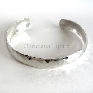 Bracelet Jonc Argent "Martillado"