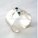 Manchette Bracelet turquoise Argent "Cocon"