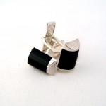 Boutons-Manchette-Argent-Onyx