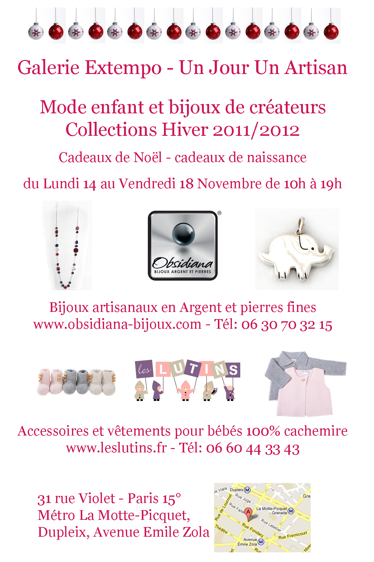 Boutique éphémère Les Lutins - Obsidiana Bijoux